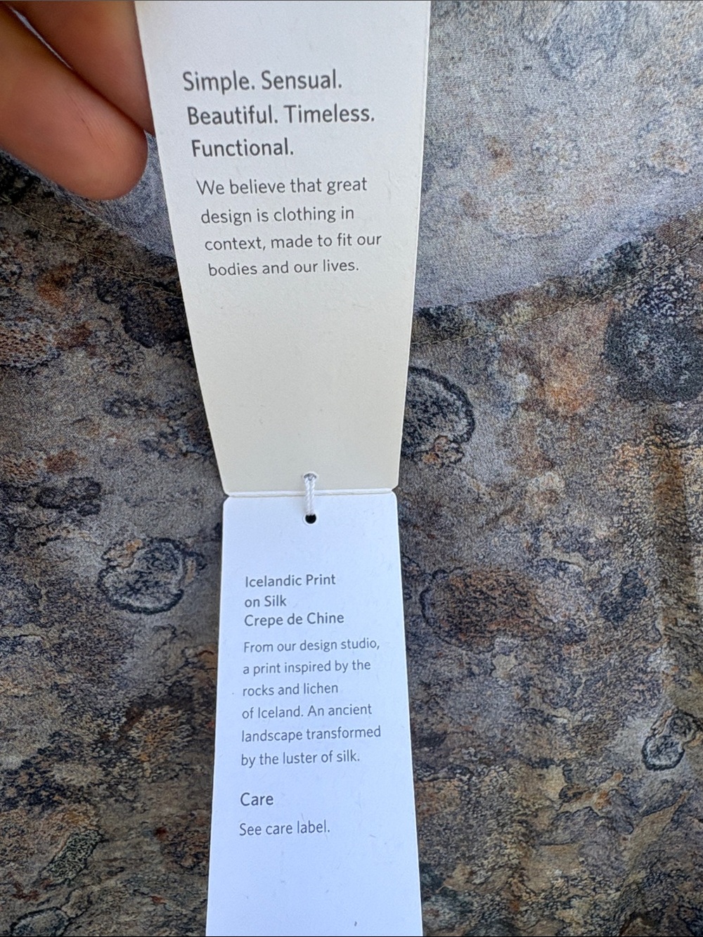Eileen Fisher Gray Icelandic Printed Tank Top - Picture 5 of 14